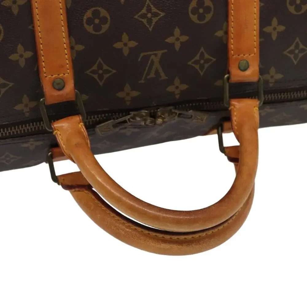 Louis Vuitton Monogram Keepall 60 Travel Bag Brown
